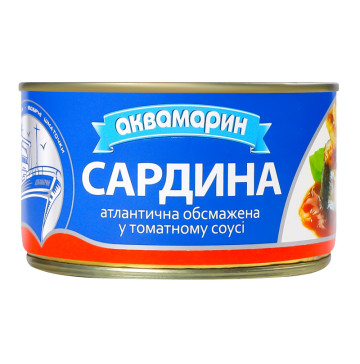 Сардина у томатному соусі Аквамарин 230г
