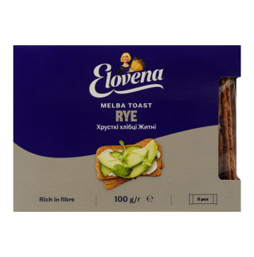 Хлібці житні хрусткі Elovena к/у 100г