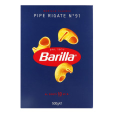 Вироби макаронні з твердих сортів пшениці Pipe Rigate №91 Barilla к/у 500г