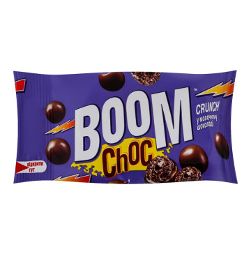Драже Crunch з какао у молочному шоколаді Boom Choc м/у 30г