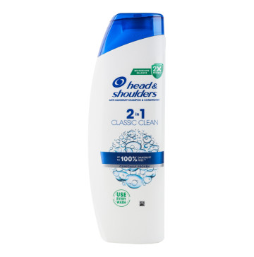 Шампунь та бальзам-ополіскувач проти лупи 2в1 Classic Clean Head&Shoulders 330мл