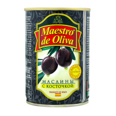 Маслини з кісточкою Maestro de Oliva з/б 280г