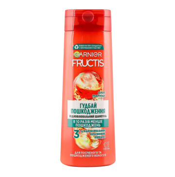 Шампунь для посіченого та пошкодженого волосся відновлювальний Гудбай пошкодження Garnier Fructis 400мл