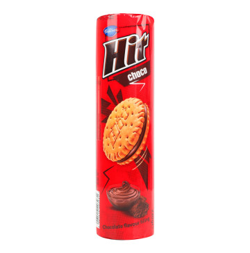 Печиво двошарове з начинкою з ароматом шоколаду Choco Hit м/у 220г