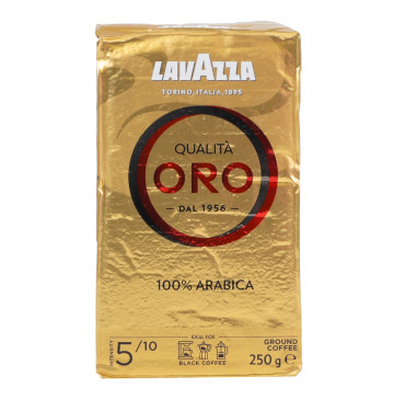 Кава натуральна смажена мелена 5/10 Qualita Oro Lavazza в/у 250г