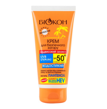 Крем для безпечної засмаги SPF 50+ Надвисокий захист Біокон 160мл