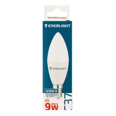 Лампа світлодіодна 9W 800lm E14 4100K C37 Enerlight 1шт