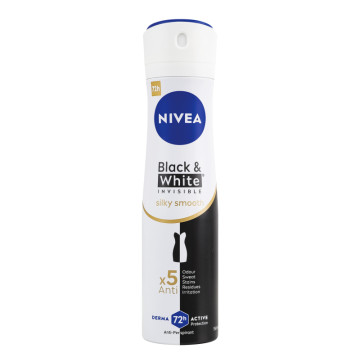 Антиперспірант Silky smooth Black&White Invisible Nivea 150мл