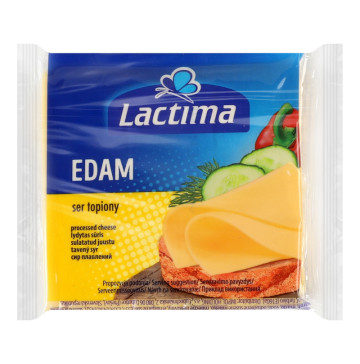 Сир плавлений 36.2% скибочки Edam Lactima м/у 8х16.25г