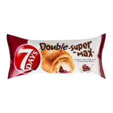 Круасан зі смаком ванілі та вишневою начинкою Double Super Max 7 Days м/у 110г