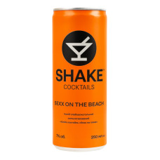 Напій слабоалкогольний сильногазований Sexx on the beach Cocktails Shake 7% з/б 250мл