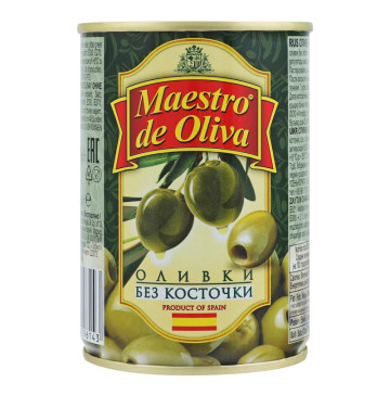 Оливки без кісточки Maestro de Oliva з/б 280г Оливки без кісточки Maestro de Oliva з/б 280г