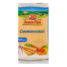 Сир 50% твердий Сметанковий Звени Гора м/у 160г Сир 50% твердий Сметанковий Звени Гора м/у 160г