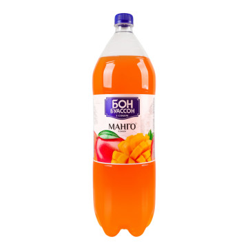 Напій безалкогольний сильногазований соковмісний з цукром та підсолоджувачами Манго Бон Буассон п/пл 2л