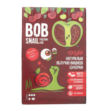 Цукерки натуральні яблучно-вишневі Bob Snail к/у 60г