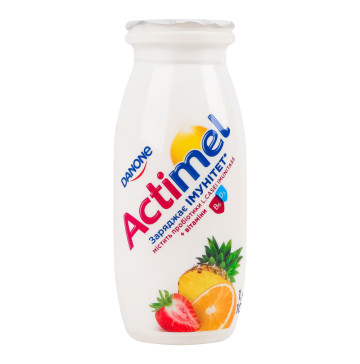 Продукт кисломолочний 1.4% мультифруктовий Actimel п/пл 100г