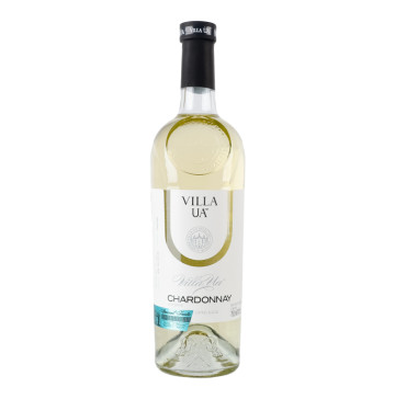 Вино 750мл 9.5-14% біле сухе Chardonnay Villa UA пл