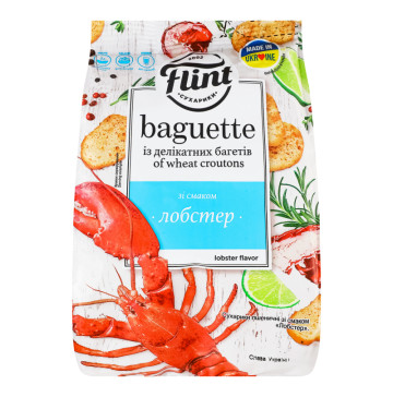 Сухарики пшеничні Лобстер Baguette Flint м/у 100г