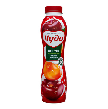 Йогурт 2.5% з наповнювачем фруктовим Вишня-черешня Чудо п/пл 520г