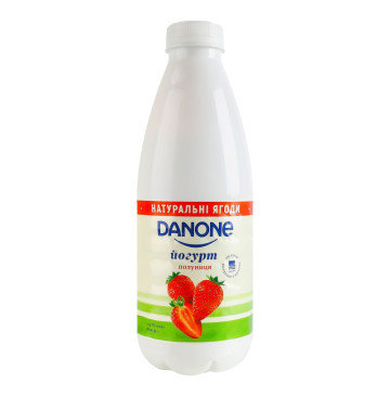 Йогурт 1.5% питний Полуниця Danone п/пл 800г