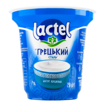 Йогурт 7% вершковий Грецький стиль Lactel ст 230г