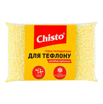 Губка господарська для тефлону антибактеріальна Chisto 2шт