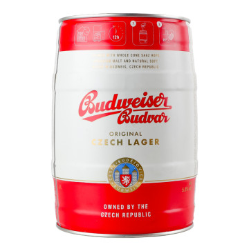 Пиво 5л 5% світле Budwеiser Budvar з/б