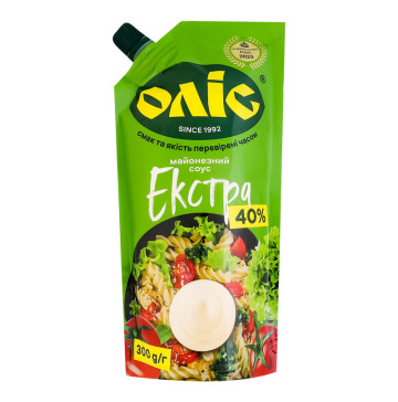 Соус майонезний 40% Екстра Оліс д/п 300г
