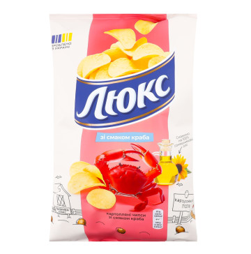 Чипси картопляні зі смаком краба Люкс м/у 125г