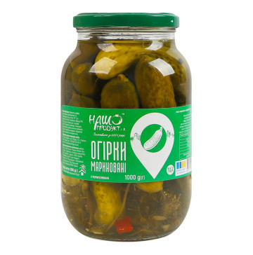 Огірки мариновані стерилізовані Наш продукт і К с/б 1кг