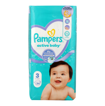 Підгузники для дітей 6-10кг 3 Active Baby Pampers 54шт
