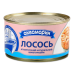 Лосось атлантичний шматочками натуральний Аквамарин з/б 230г