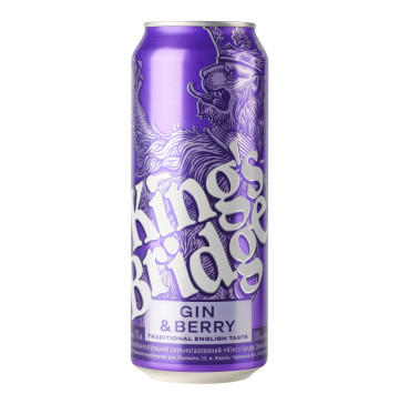 Напій слабоалкогольний 500мл 7% сильногазований Gin&Berry King's Bridge з/б