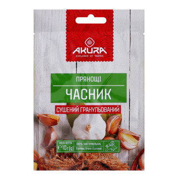 Часник сушений гранульований Akura м/у 10г
