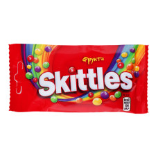 Драже жувальні в різнокольоровій цукровій оболонці Фрукти Skittles м/у 38г