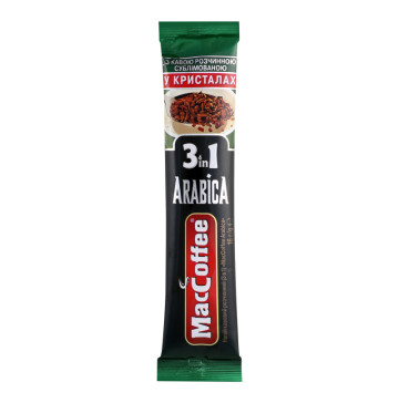 Напій кавовий розчинний 3в1 Arabica MacCoffee м/у 16г
