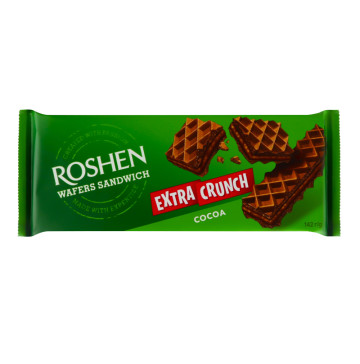 Вафлі Cocoa Extra Crunch Wafers Sandwich Roshen м/у 142г
