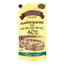 Соус майонезний 40% Екстра Національні українські традиції д/п 500г