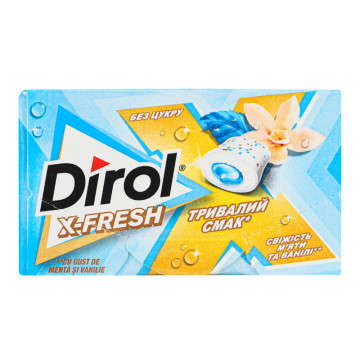 Гумка жувальна без цукру Свіжість м'яти та ванілі X-Fresh Dirol к/у 19.5г