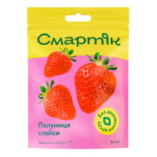Полуниця сублімована шматочки Смартік д/п 12.5г