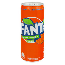 Напій безалкогольний сильногазований соковмісний на ароматизаторах Orange Fanta з/б 330мл