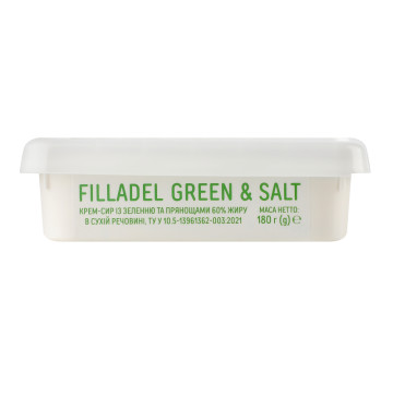 Крем-сир 60% Green&Salt Filladel Біло п/у 180г