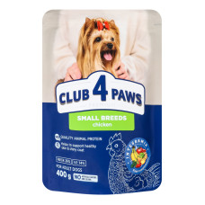 Корм сухий повнораціонний для дорослих собак малих порід Chicken Premium Club 4 Paws д/п 400г