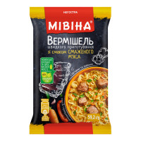 Вермішель швидкого приготування негостра зі смаком смаженого м’яса з овочами та зеленню Мівіна м/у 59.2г