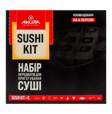 Набір інгредієнтів для приготування суші на 6 персон Akura к/у 24шт