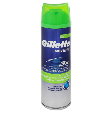 Гель для гоління з алоє Sensitive Skin Gillette 200мл