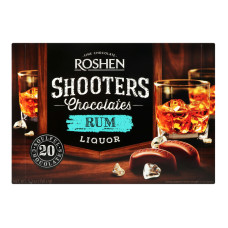 Цукерки шоколадні Rum Liquor Shooters Roshen к/у 150г