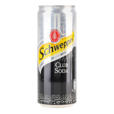 Напій безалкогольний сильногазований Club Soda Schweppes з/б 330мл