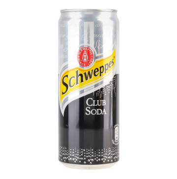 Напій безалкогольний сильногазований Club Soda Schweppes з/б 330мл