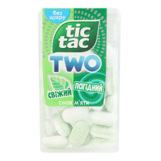 Драже двошарове з солодко-м'ятним смаком Tic Tac п/у 38.5г Драже двошарове з солодко-м'ятним смаком Tic Tac п/у 38.5г